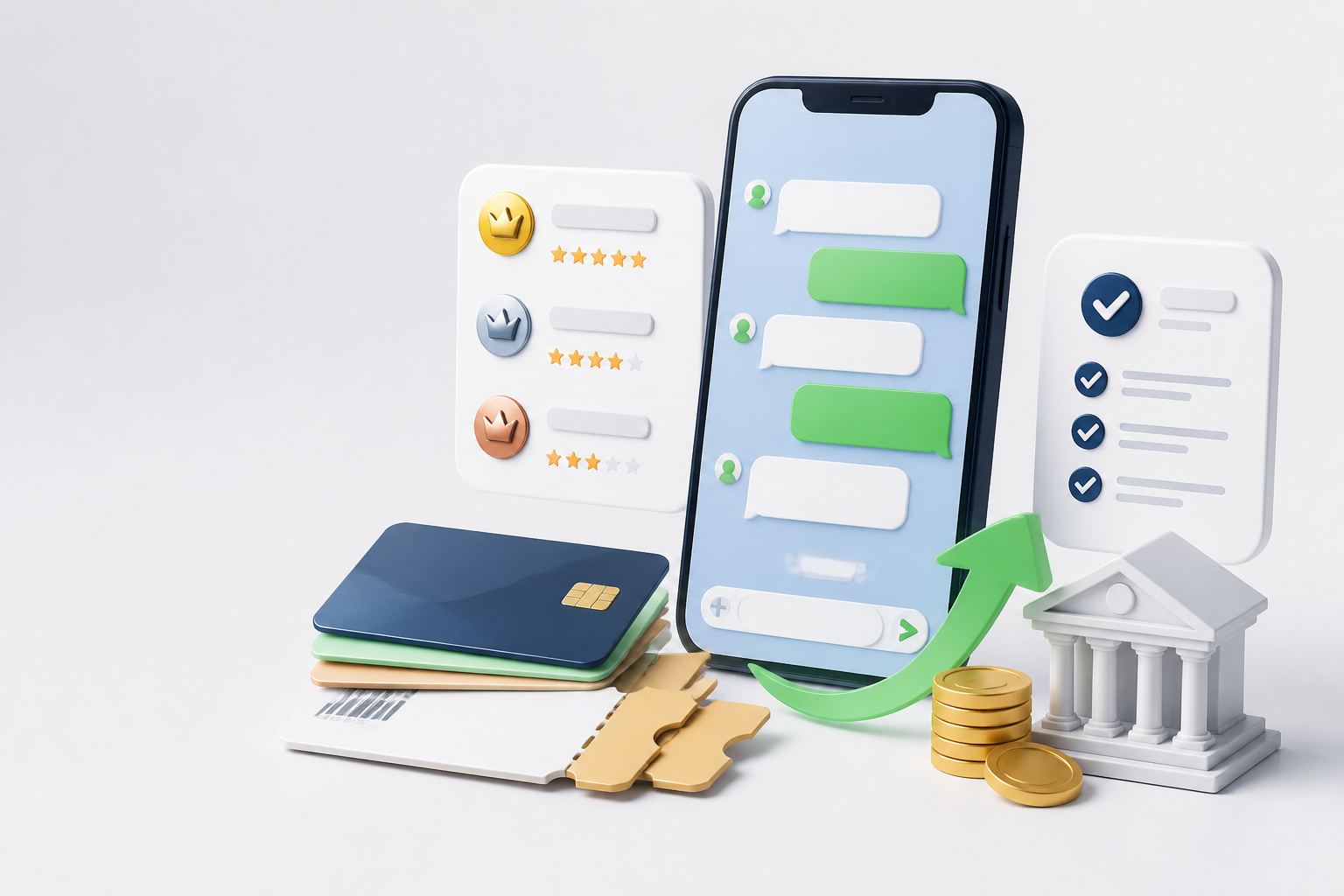 スマホで商品券先払い買取を比較するイメージ